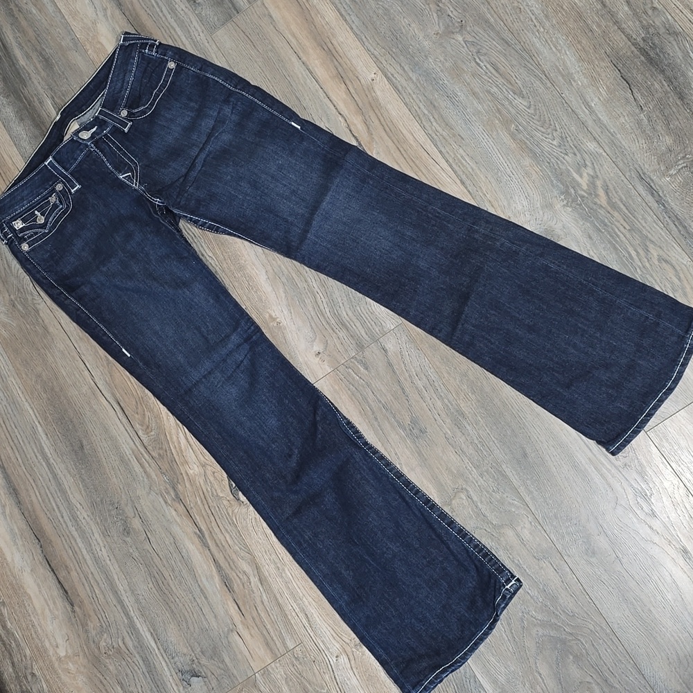 True Religion Dark Indigo Bootcut Jeans, Size 30, Like New